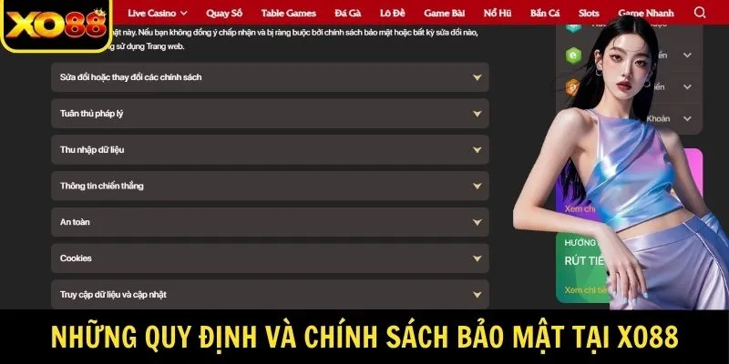 Những quy định và chính sách về bảo mật tại XO88
